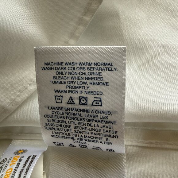 Lands' End white 3/4 sleeve button down collared shirt women's 4P - Picture 9 of 9